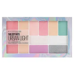 پالت سایه و رژگونه و هايلايتر میبلین مدل City Kits Urban Light