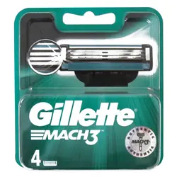 تیغ یدک خودتراش ژیلت مدل Mach3 سه تیغه بسته 4عددی