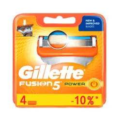 تیغ یدک خودتراش ژیلت مدل Fusion5 Power پنج تیغه بسته 4عددی