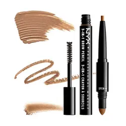 قلم ابرو 3 در 1 (مداد، سایه، ریمل) نیکس Nyx 3x1