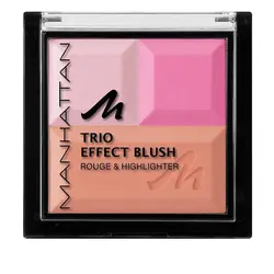 رژگونه و هایلایتر منهتن تریو افکت بلاش Trio Effect Blush Pink