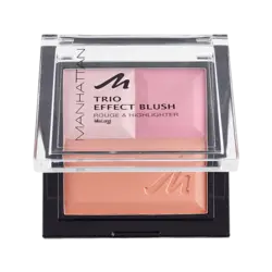 رژگونه و هایلایتر منهتن تریو افکت بلاش Trio Effect Blush Pink