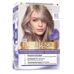 کیت رنگ موی لورال سری Excellence رنگ بلوند خاکستری دودی روشن شماره 8.11
