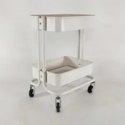 ترولی دو طبقه آشپزخانه مدل مینی چرخک تیرداد | فروشگاه اینترنتی تیرداد هوم