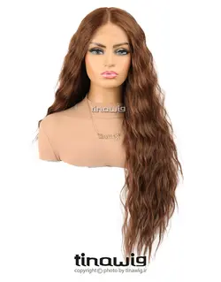 کلاه گیس زنانه کدALISA80-30 موی مصنوعی رنگ قهوه ای روشن