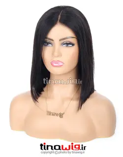 کلاه گیس طبیعی زنانه صاف کوتاه رنگ مشکی کد LFS35-2