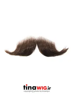 سبیل مصنوعی مدل هَندِلبار رنگ قهوه ای 6 mustache handlebar