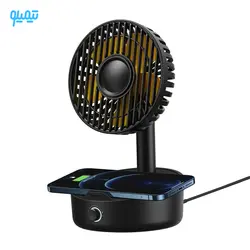 پنکه و شارژر وایرلس باسئوس مدل Hermit WXYZ-B01 با توان 10 وات - فروشگاه اینترنتی تیمیلو