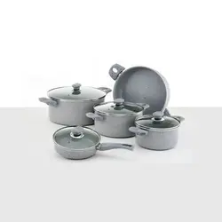 سرویس قابلمه گرانیتی 10 پارچه آریسا کاج تفلون