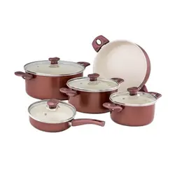 سرویس قابلمه سرامیک 10 پارچه آریسا کاج تفلون