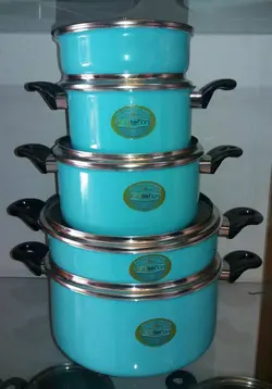 سرویس قابلمه سرامیک 10 پارچه آریسا کاج تفلون