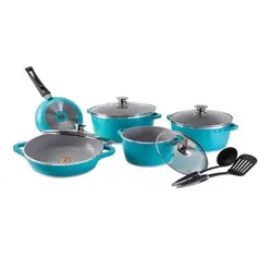 سرویس قابلمه کاملیا 11 پارچه سرامیک کاج تفلون