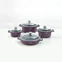 سرویس قابلمه 8 پارچه آرمیلا گرانیت کاج تفلون