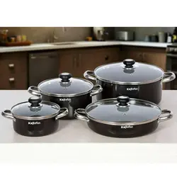 سرویس قابلمه تفلون 8 پارچه لینا کاج تفلون