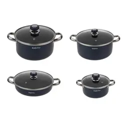 سرویس قابلمه تفلون 8 پارچه لینا کاج تفلون