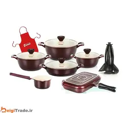 سرویس قابلمه 19 پارچه گرانیت کاندید