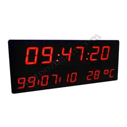 ساعت و تقویم دیجیتال دیواری سایز 130*50 سانتیمتر