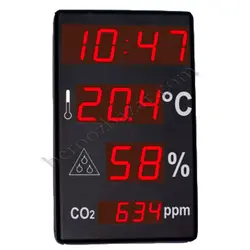 نمایشگر ساعت ، دما ، رطوبت ، CO2