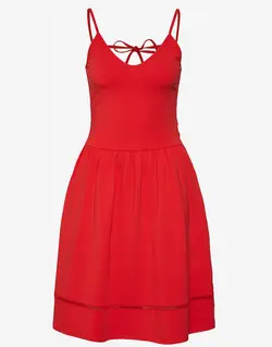 پيراهن زنانه و دخترانه پشت گردني قرمز برند اونلیONLY ONLADDY