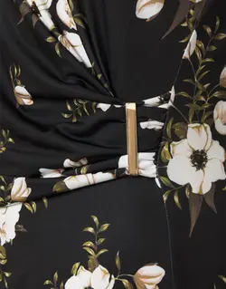 پيراهن زنانه گلدار میدی سگك دار آنافیلدANNA FIELD
