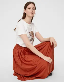 دامن زنانه بلند پلیسه PIECES