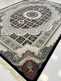 فرش طرح ملینا سرمه ای ۷۰۰شانه