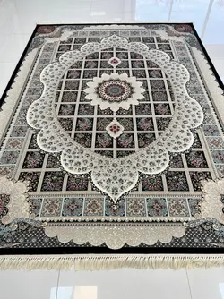 فرش طرح ملینا سرمه ای ۷۰۰شانه