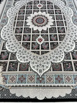 فرش طرح ملینا سرمه ای ۷۰۰شانه