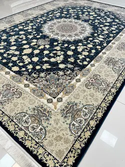 فرش ۱۲۰۰ شانه پیچک سرمه ای