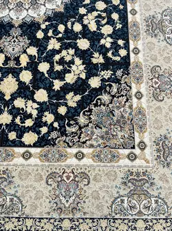 فرش ۱۲۰۰ شانه پیچک سرمه ای