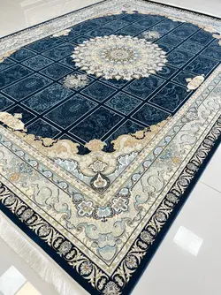 فرش طرح دستبافت رویال سرمه ای