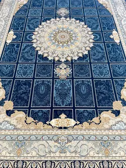 فرش طرح دستبافت رویال سرمه ای