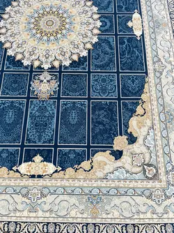 فرش طرح دستبافت رویال سرمه ای