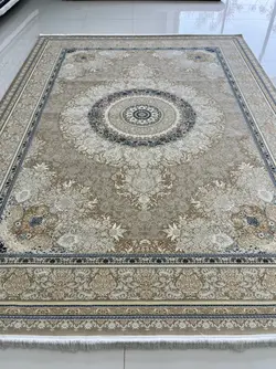 فرش 1200 شانه طرح مرجان بژ