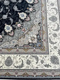 فرش 1500 شانه اصفهان سرمه ای
