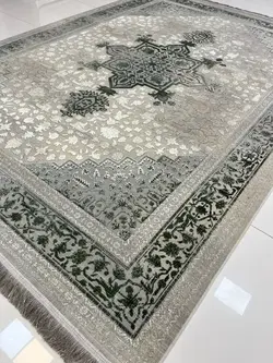 فرش هریس 1200 شانه طوسی سبز