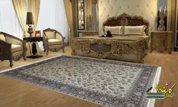 فرش کاشان نقشه افشان صدف فیلی 700 شانه تراکم 2550