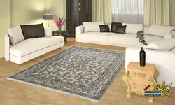 فرش کاشان افشان بهار نقره ای 1500 شانه برجسته