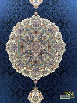 فرش کاشان 700 شانه طرح هالیدی کاربنی تراکم 2550