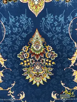 فرش کاشان نقشه هیوا ابی 700 شانه