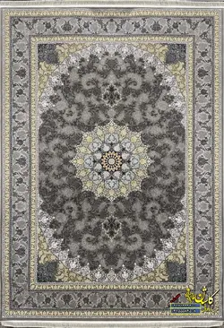 فرش کاشان نقشه نایین دودی 1000 شانه برجسته