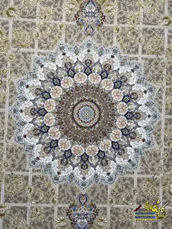 فرش کاشان نقشه پیچک لایت 1200 شانه برجسته