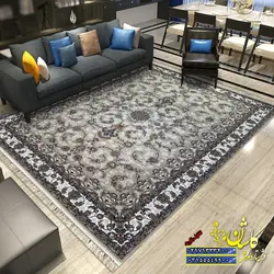 فرش کاشان 1000 شانه رنگ فیلی نقشه بهشت