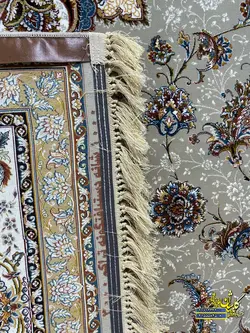 فرش کاشان 1000 شانه رنگ فیلی نقشه بهشت