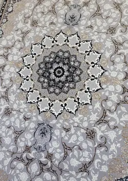 فرش طرح مایسا نقره ای