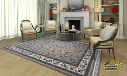 فرش کاشان 700 شانه افشان گیلدا فیلی تراکم 2550