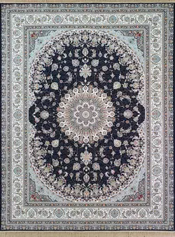 فرش طرح دستباف تبریز سرمه ای