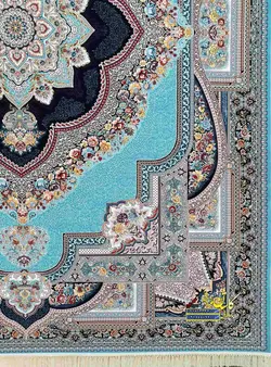 فرش باغ معلق ابی تولیدی فرش کاشان