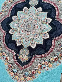 فرش باغ معلق ابی تولیدی فرش کاشان