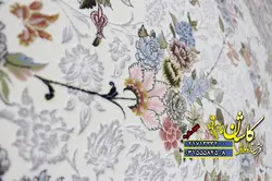 فرش کاشان نقشه افشان بهار کرم 1500 شانه برجسته